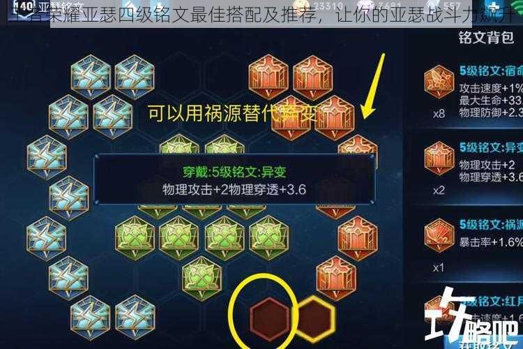 王者荣耀亚瑟四级铭文最佳搭配及推荐,让你的亚瑟战斗力飙升