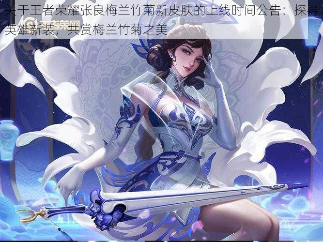 关于王者荣耀张良梅兰竹菊新皮肤的上线时间公告:探寻英雄新装,共赏梅兰竹菊之美