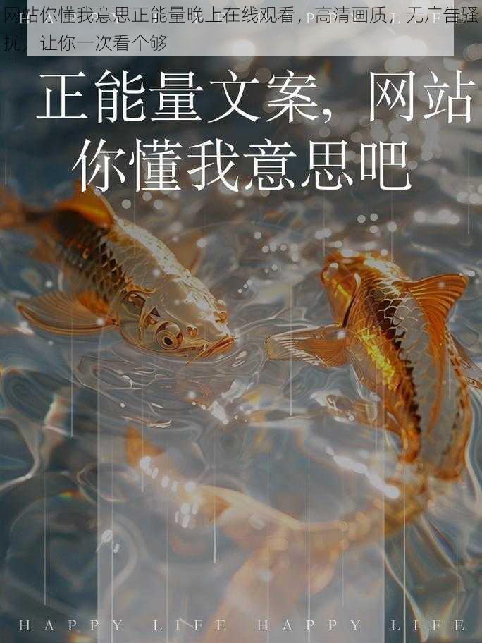网站你懂我意思正能量晚上在线观看,高清画质,无广告骚扰,让你一次看个够