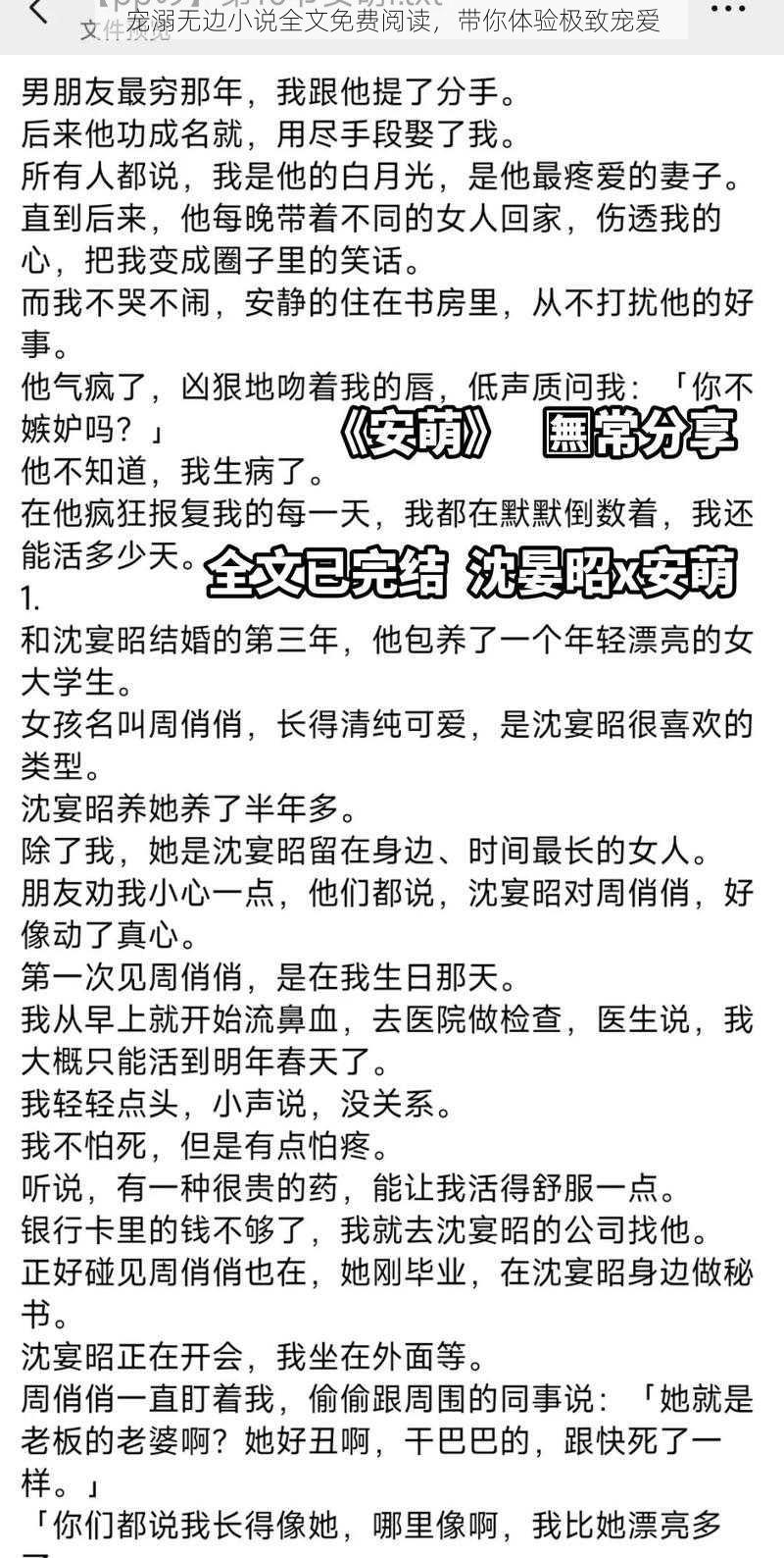 宠溺无边小说全文免费阅读,带你体验极致宠爱