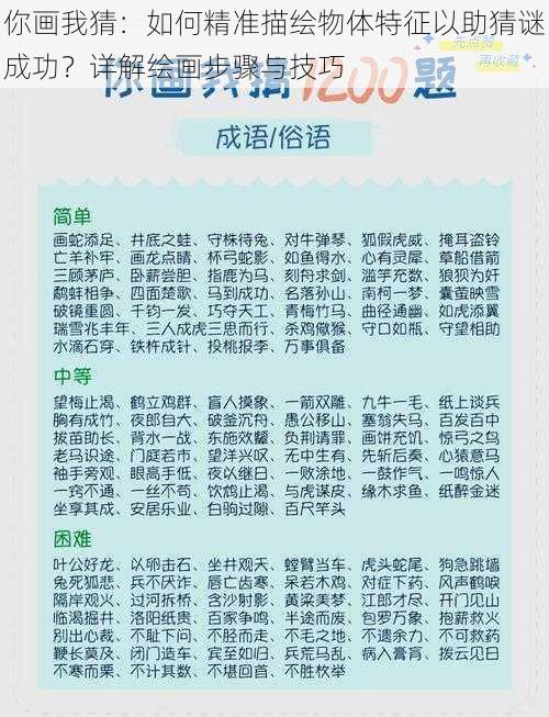 你画我猜:如何精准描绘物体特征以助猜谜成功?详解绘画步骤与技巧