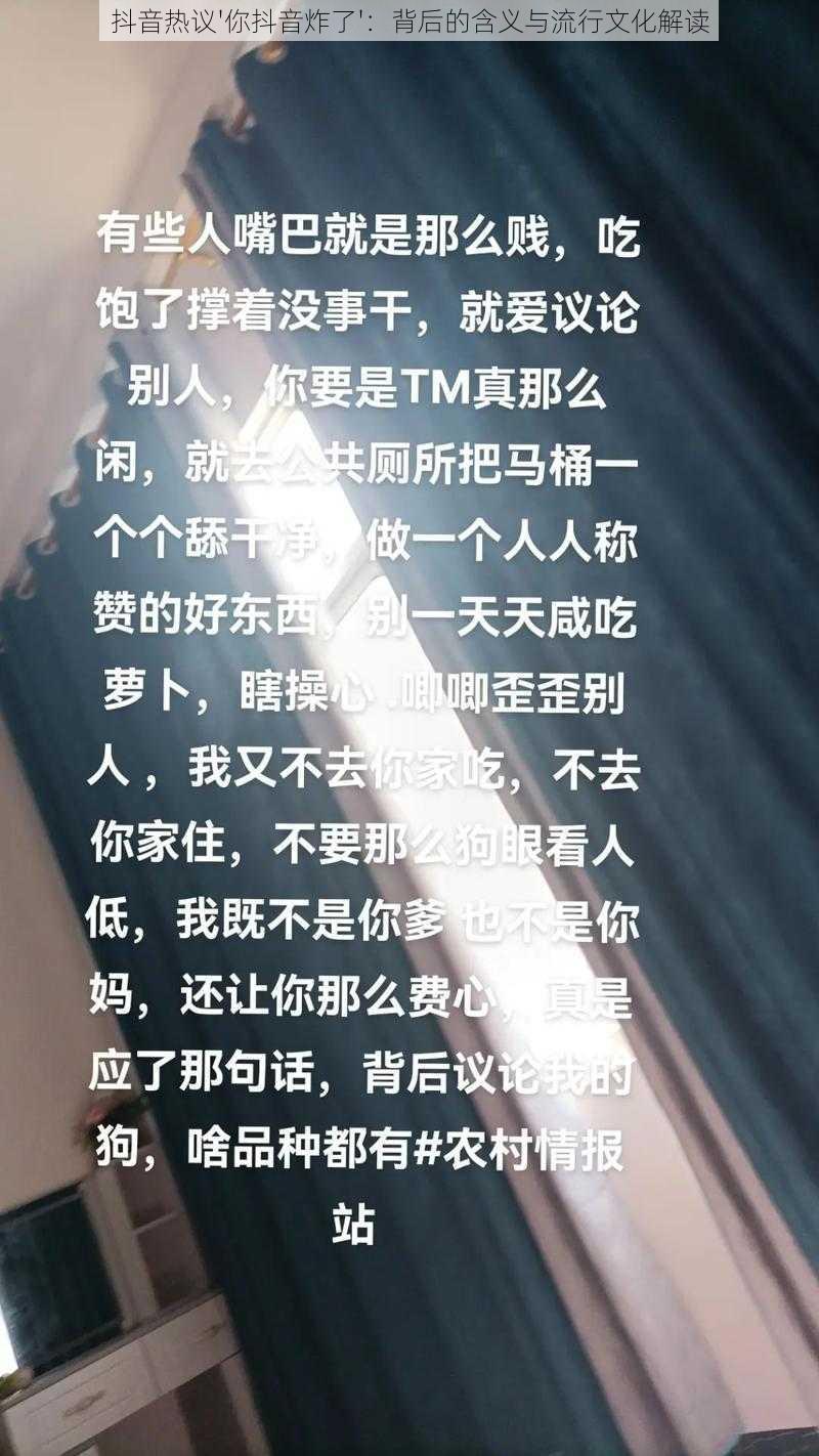 抖音热议'你抖音炸了':背后的含义与流行文化解读