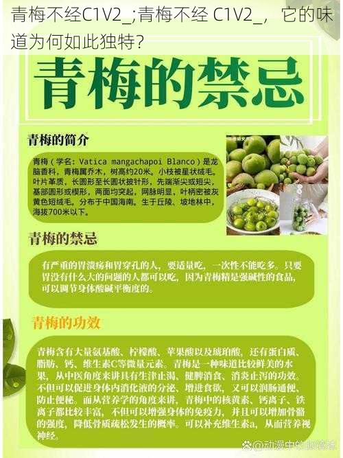 青梅不经C1V2_;青梅不经 C1V2_,它的味道为何如此独特?