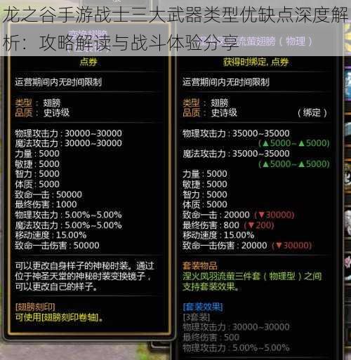 龙之谷手游战士三大武器类型优缺点深度解析:攻略解读与战斗体验分享