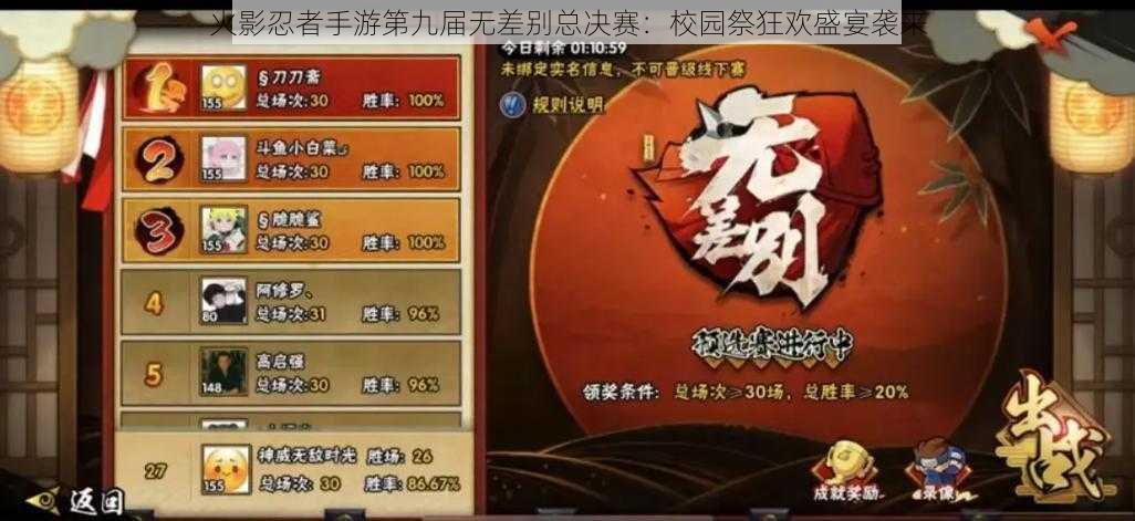 火影忍者手游第九届无差别总决赛:校园祭狂欢盛宴袭来