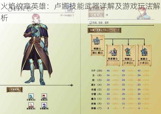 火焰纹章英雄:卢娜技能武器详解及游戏玩法解析