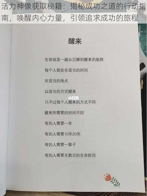 活力神像获取秘籍:揭秘成功之道的行动指南,唤醒内心力量,引领追求成功的旅程