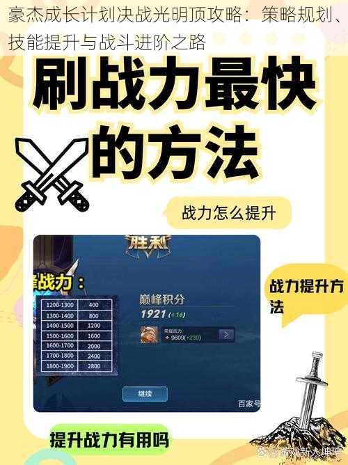 豪杰成长计划决战光明顶攻略:策略规划、技能提升与战斗进阶之路