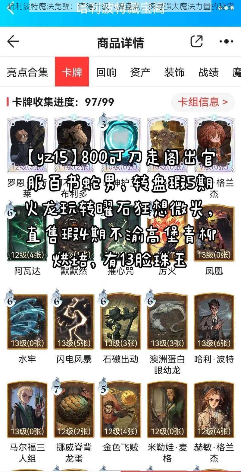 哈利波特魔法觉醒:值得升级卡牌盘点,探寻强大魔法力量的秘密