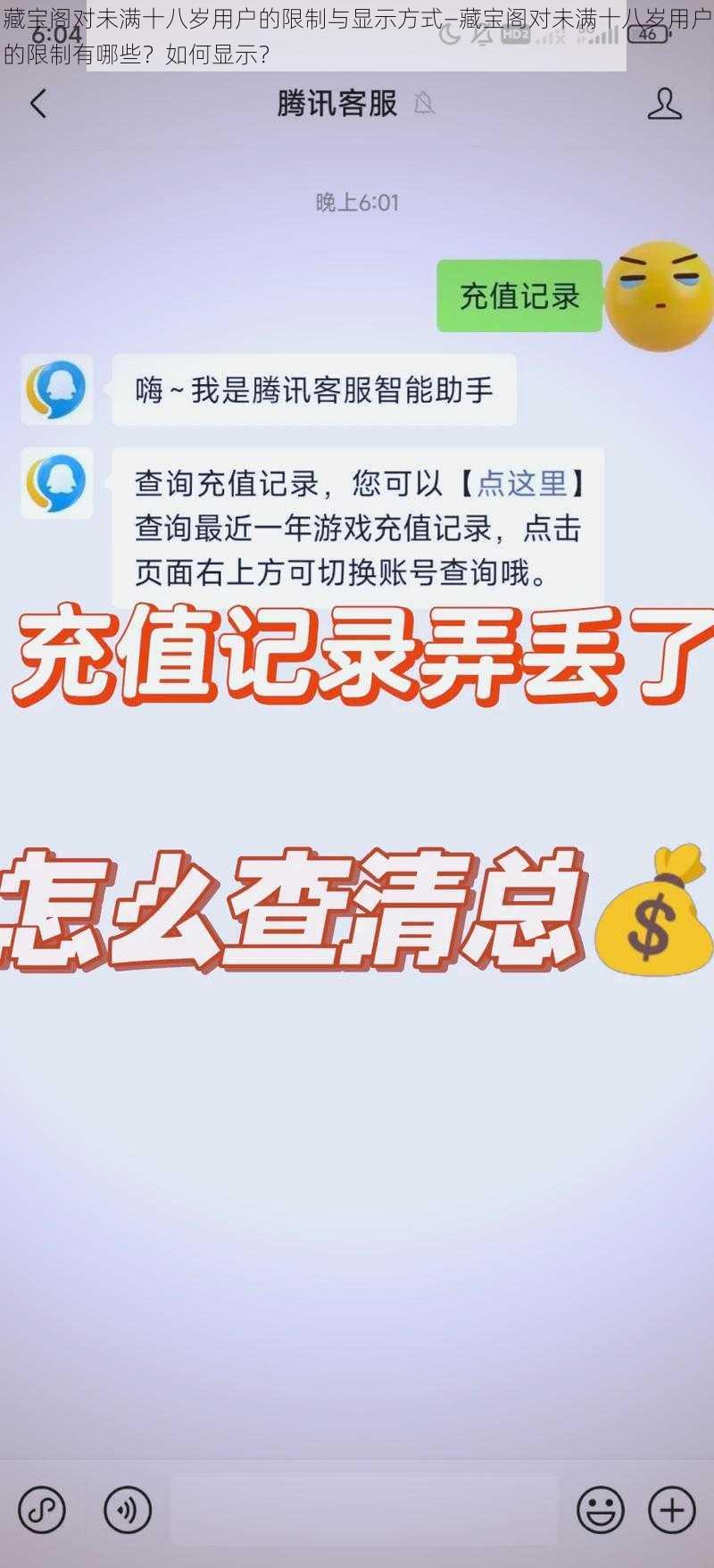 藏宝阁对未满十八岁用户的限制与显示方式—藏宝阁对未满十八岁用户的限制有哪些?如何显示?
