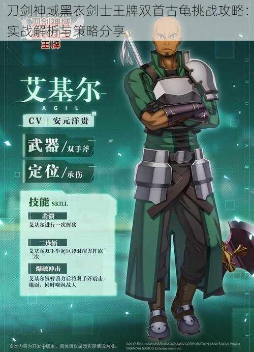 刀剑神域黑衣剑士王牌双首古龟挑战攻略:实战解析与策略分享