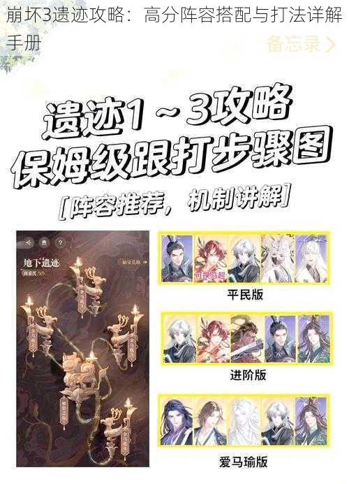 崩坏3遗迹攻略:高分阵容搭配与打法详解手册
