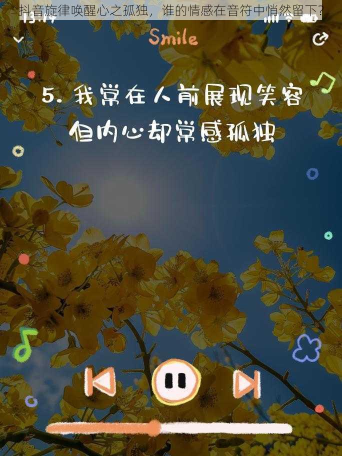 抖音旋律唤醒心之孤独,谁的情感在音符中悄然留下?