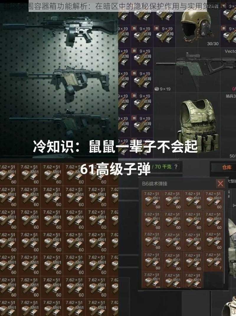 暗区突围容器箱功能解析:在暗区中的隐秘保护作用与实用策略探讨