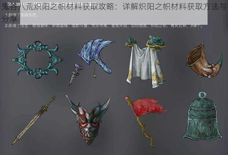 鬼谷八荒炽阳之帜材料获取攻略:详解炽阳之帜材料获取方法与分享