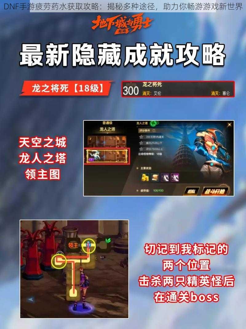 DNF手游疲劳药水获取攻略:揭秘多种途径,助力你畅游游戏新世界