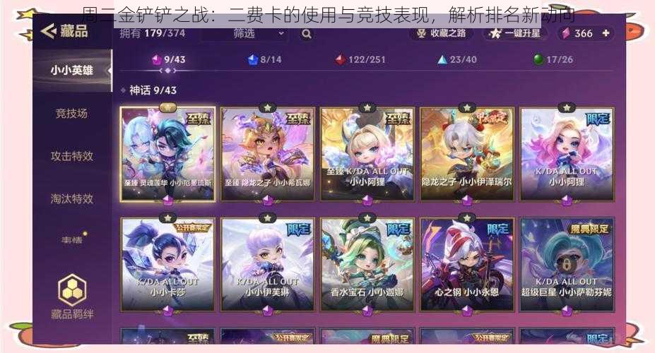 周二金铲铲之战:二费卡的使用与竞技表现,解析排名新动向