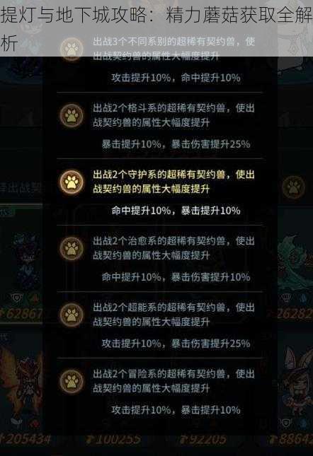 提灯与地下城攻略:精力蘑菇获取全解析