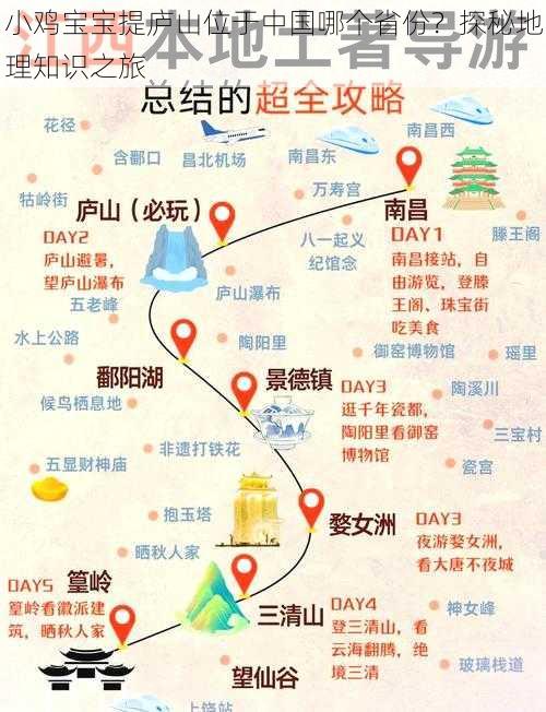 小鸡宝宝提庐山位于中国哪个省份?探秘地理知识之旅
