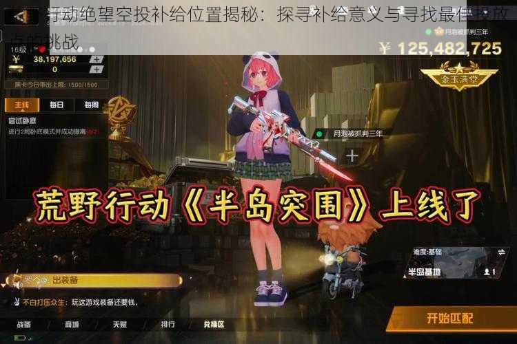 荒野行动绝望空投补给位置揭秘:探寻补给意义与寻找最佳投放点的挑战