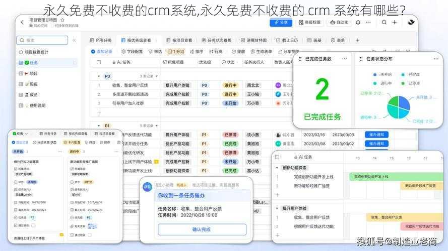 永久免费不收费的crm系统,永久免费不收费的 crm 系统有哪些?