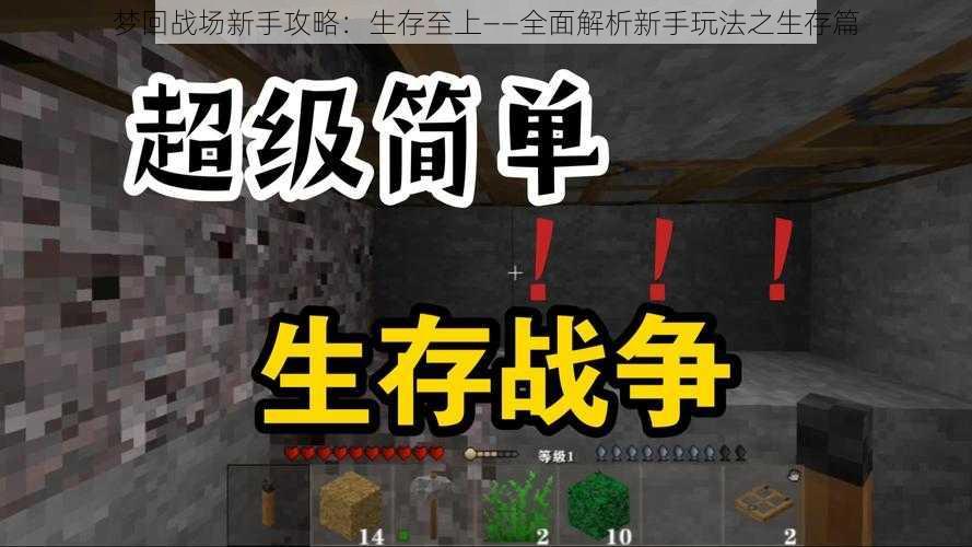梦回战场新手攻略:生存至上——全面解析新手玩法之生存篇
