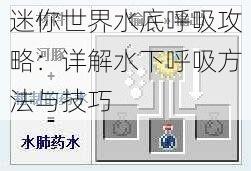 迷你世界水底呼吸攻略:详解水下呼吸方法与技巧