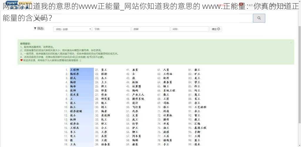 网站你知道我的意思的www正能量_网站你知道我的意思的 www.正能量:你真的知道正能量的含义吗?