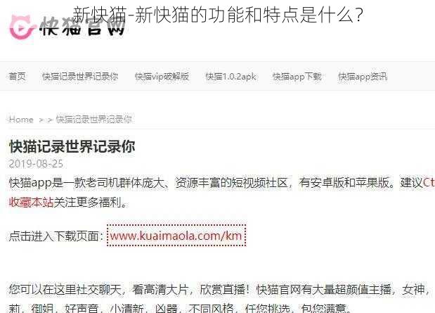 新快猫-新快猫的功能和特点是什么?