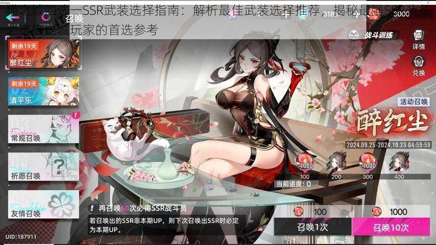 猫之城四选一SSR武装选择指南:解析最佳武装选择推荐,揭秘最强SSR装备之选猫之城玩家的首选参考