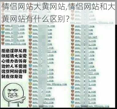 情侣网站大黄网站,情侣网站和大黄网站有什么区别?