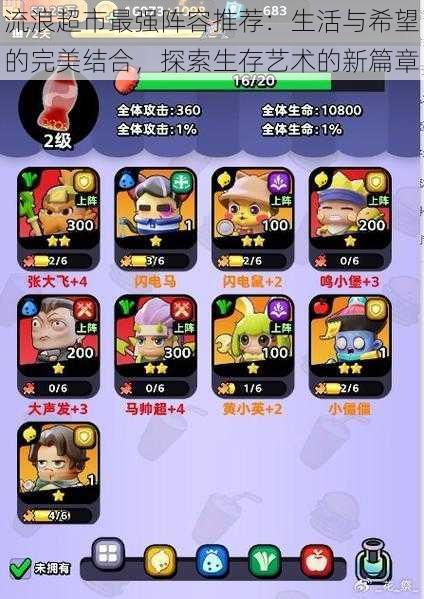 流浪超市最强阵容推荐:生活与希望的完美结合,探索生存艺术的新篇章