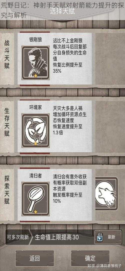 荒野日记:神射手天赋对射箭能力提升的探究与解析