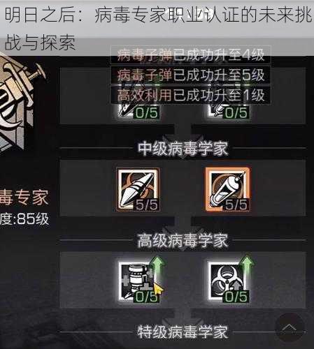 明日之后:病毒专家职业认证的未来挑战与探索