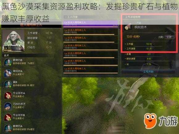 黑色沙漠采集资源盈利攻略:发掘珍贵矿石与植物赚取丰厚收益
