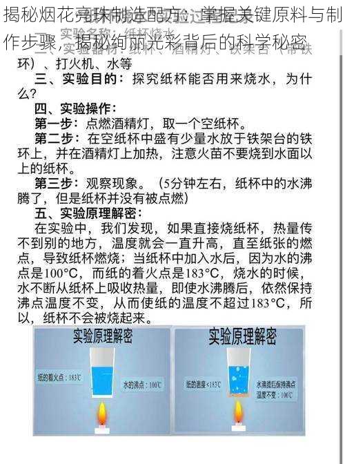 揭秘烟花亮珠制造配方:掌握关键原料与制作步骤,揭秘绚丽光彩背后的科学秘密