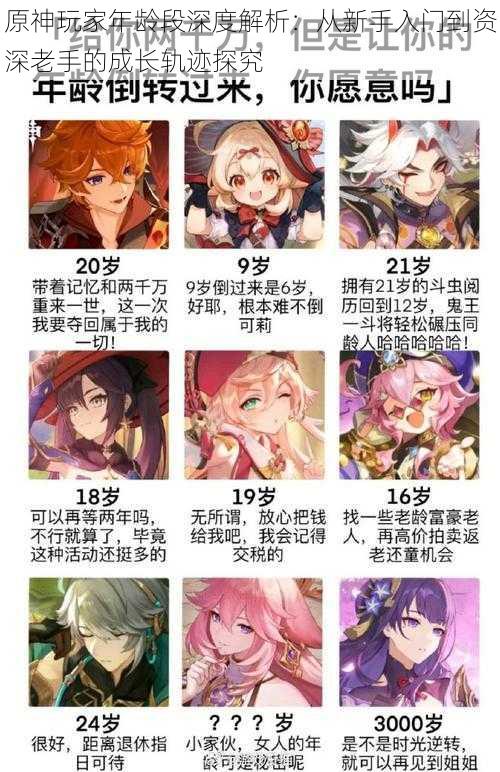 原神玩家年龄段深度解析:从新手入门到资深老手的成长轨迹探究