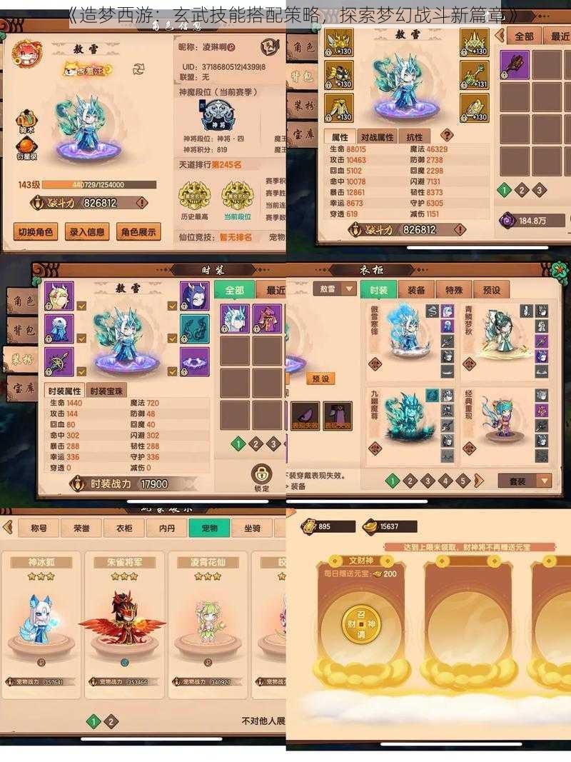 《造梦西游:玄武技能搭配策略,探索梦幻战斗新篇章》