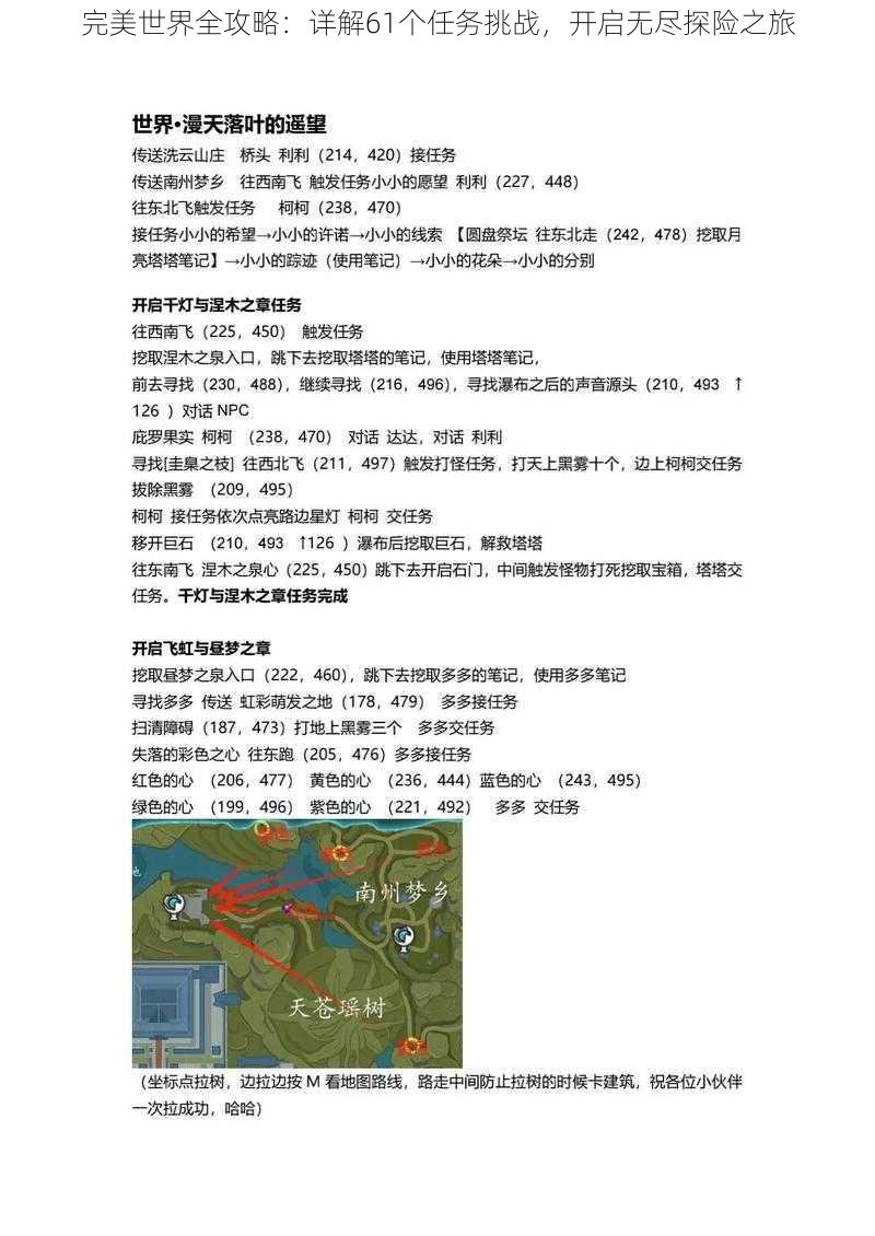 完美世界全攻略:详解61个任务挑战,开启无尽探险之旅