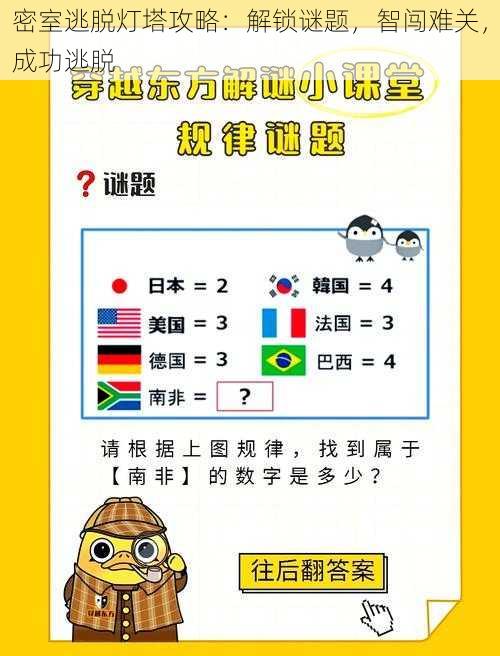 密室逃脱灯塔攻略：解锁谜题，智闯难关，成功逃脱