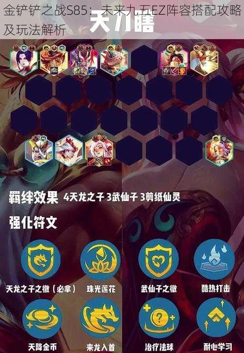 金铲铲之战S85:未来九五EZ阵容搭配攻略及玩法解析