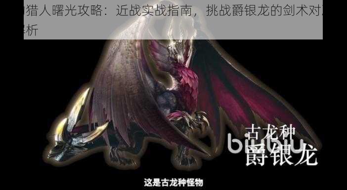 怪物猎人曙光攻略:近战实战指南,挑战爵银龙的剑术对决技巧解析
